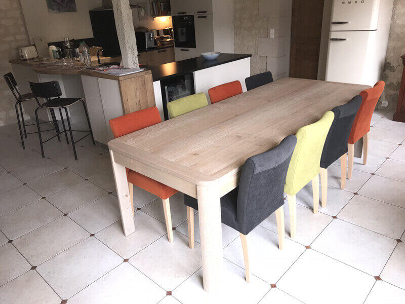 Table rectangulaire Chêne blanchi 31570
