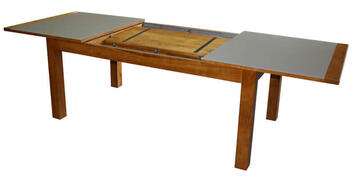 Table rectangulaire Merisier et verre 11170S