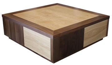 Table basse en bois blanchi