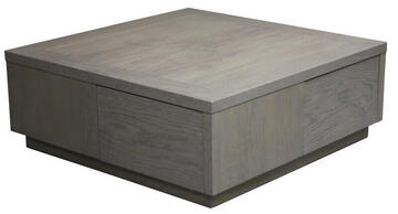 Table basse carrée Chêne blanchi et laqué noir 22510