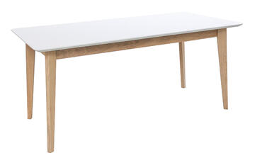 Table rectangulaire Noyer naturel et laqué 61569CA
