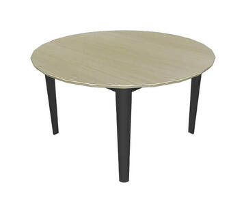 Table ronde Chêne blanchi et Fénix 91652