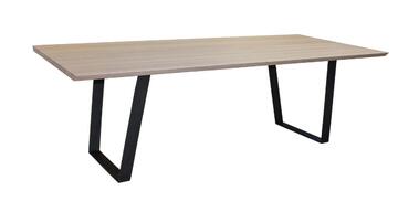 Table rectangulaire Chêne blanchi et métal M1700