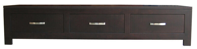 12160 Meuble TV Chêne wengé noir sur mesure