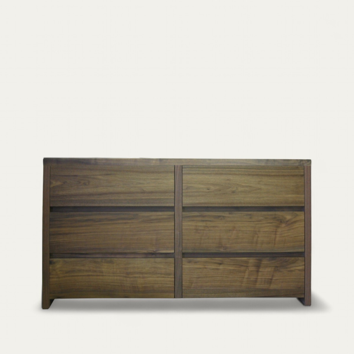 23365_Commode solstis 6 tiroirs ralentisseurs noyer naturel sur pied made in bretagne Pirotais