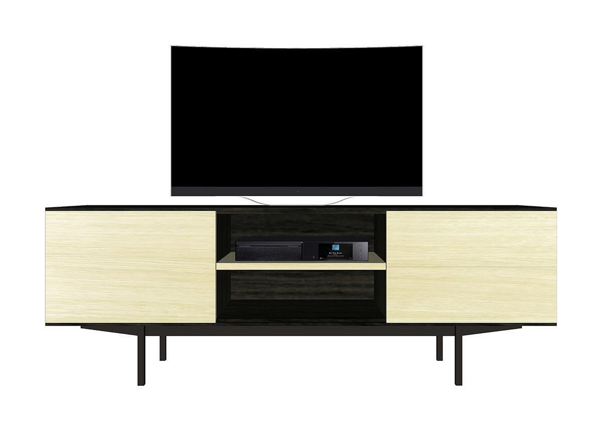 42265_Meuble TV Chêne et wengé sur mesure SLIM