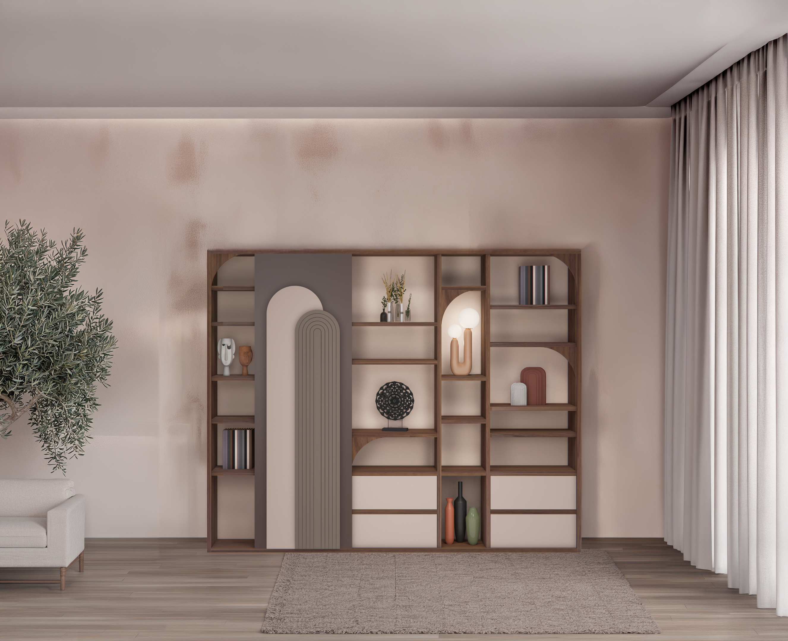 52440_composition avec arche NOYER ET MARRON BEIGE