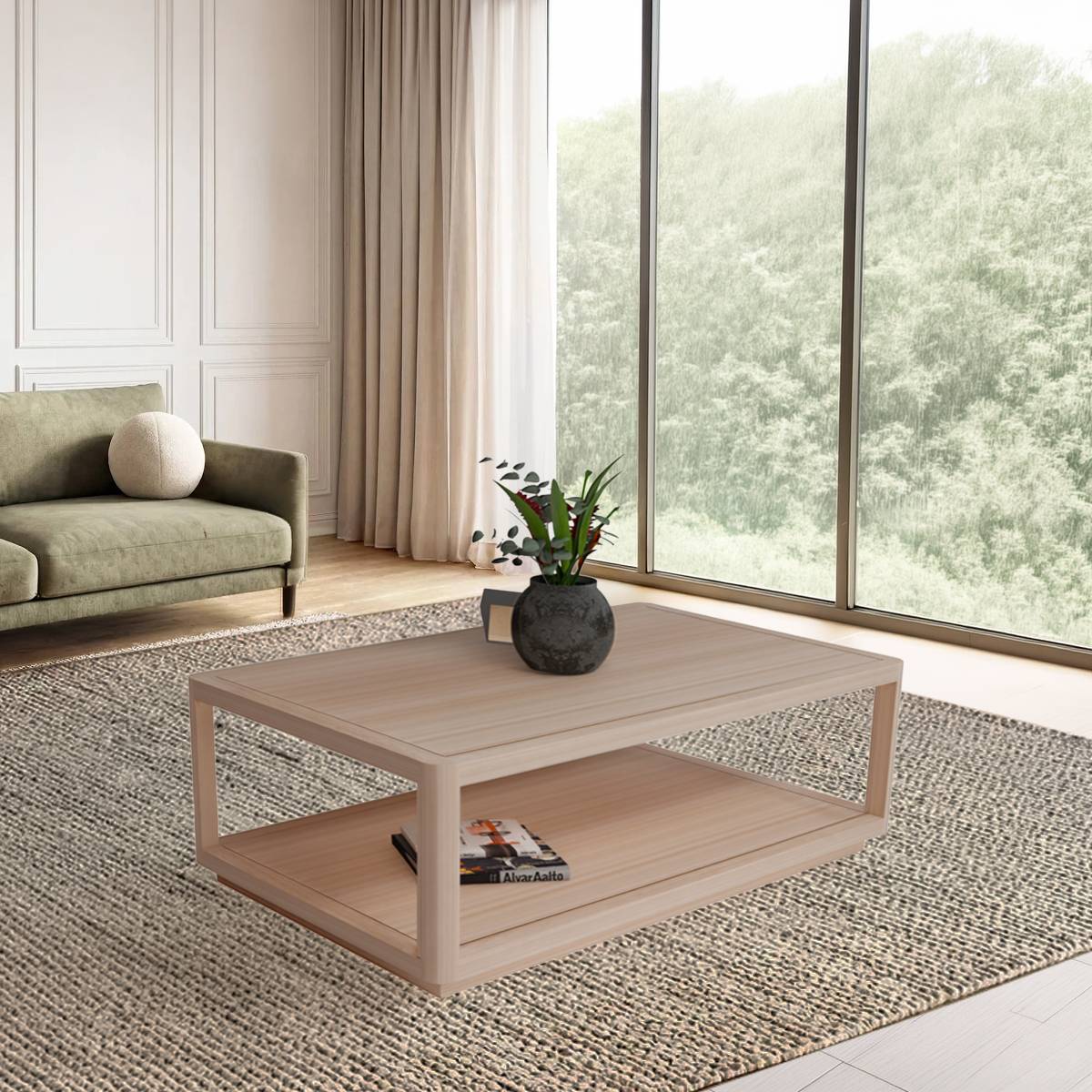 82561_table basse rectangulaire coins arrondis double plateau chêne blanchi made in France