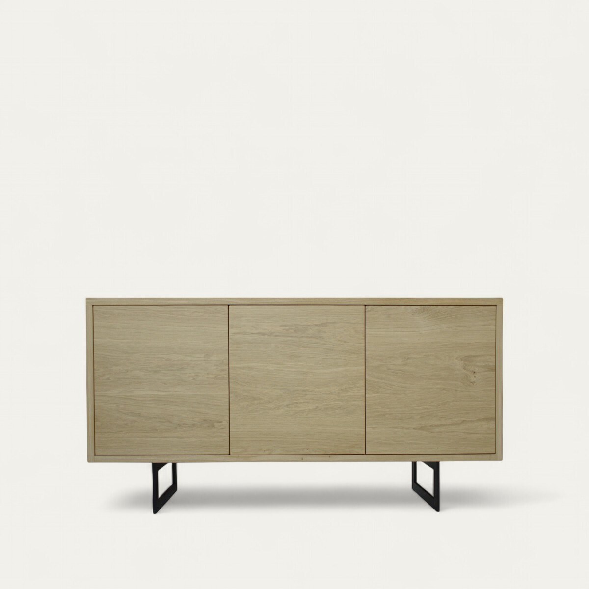 AIR2 Buffet 3 portes collection AIR chêne naturel bois massif pieds métal portes sur mesure Pirotais meuble fabriqué en france