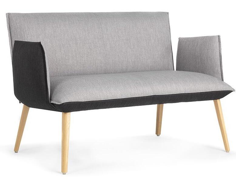 banquette duo bicolore gris