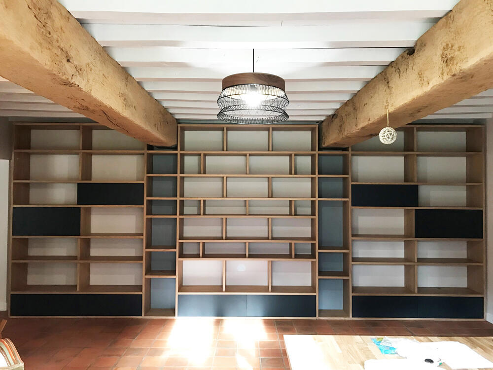 bibliotheque-composition-murale-en-bois-massif