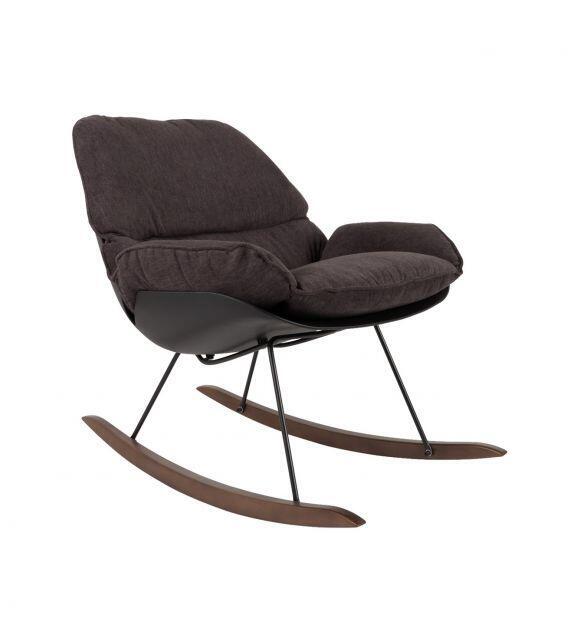 Fauteuil à bascule gris anthracite