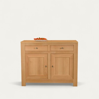 11250_Creation Buffet 2 portes 2 tiroirs chêne naturel massif made in france
