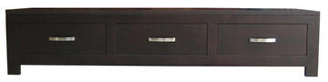 12160 Meuble TV Chêne wengé noir sur mesure