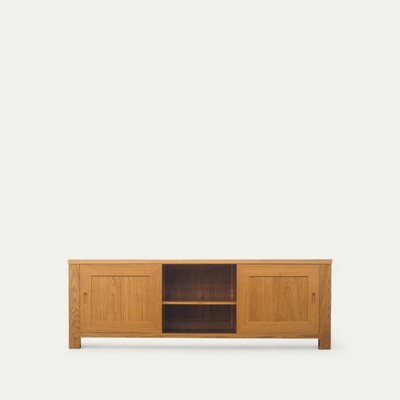 12260 Buffet TV 2 portes coulissantes 1 niche CREATION PERSO