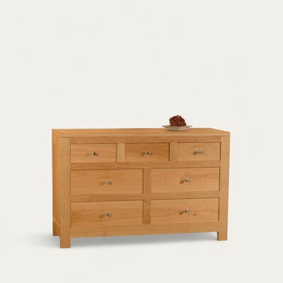 13361_Commode creation Chene naturel 7 tiroirs