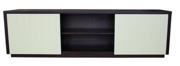 22260 Meuble TV Chêne wengé laqué vanille