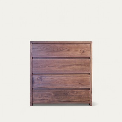 23360_Commode solstis 4 tiroirs ralentisseurs noyer naturel sur pied made in bretagne