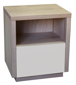 23452_Table de chevet en Chêne sur mesure 1 niche 1 tiroir