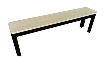 Banc Chêne blanchi et wengé noir 31790