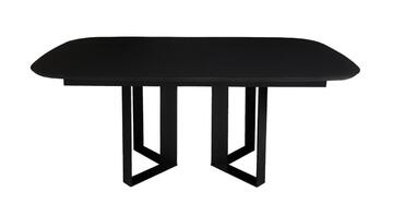 41835_Table slim ovale Trombone Fénix noir 2 allonges de 48 ouverture synchronisée made in bretagne Pirotais meubles