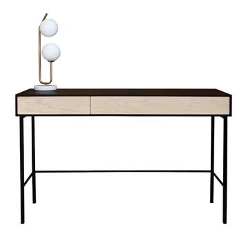 Console Chêne blanchi et noir 42450