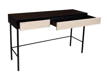 Console Chêne blanchi et noir 42450