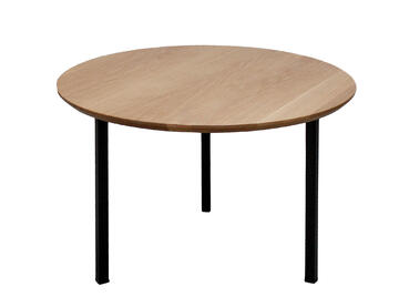 42526_Table basse ronde gigogne chêne blanchi bois massif et pied carré métal noir made in bretagne Pirotais meubles