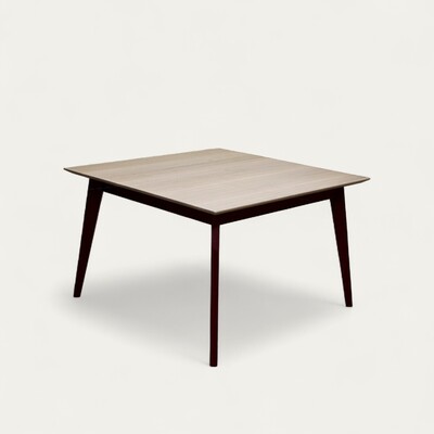 61552_Table chêne blanchi pied slim hêtre balustrade allonge  portefeuille ouverture synchronisée bois massif made in Bretagne Romagné Pirotais