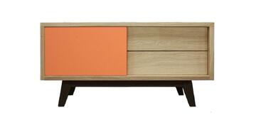 62252 Meuble tv Chêne Orange laqué sur mesure