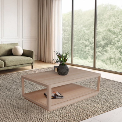 82561_table basse rectangulaire coins arrondis double plateau chêne blanchi made in France