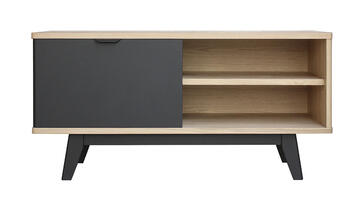 Buffet TV Chêne blanchi et laqué 92250