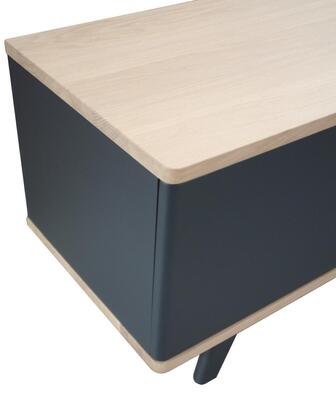 92265 Meuble TV Chêne sur mesure - année 60 vintage