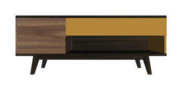 92285_Meuble TV Noyer sur mesure laque lichen oxyde