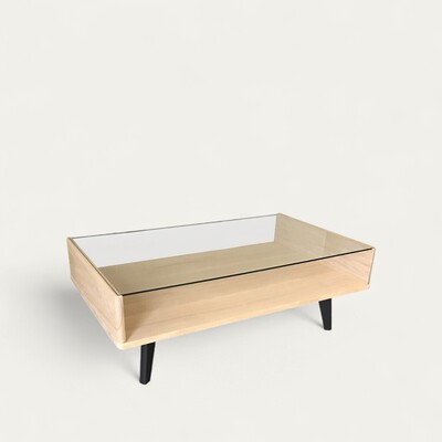 92565_table basse cooper chêne blanchi et dessus verre clair securit piétement slim sur mesure made in bretagne-