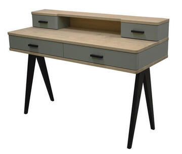 Bureau secrétaire Chêne blanchi et laqué 93420