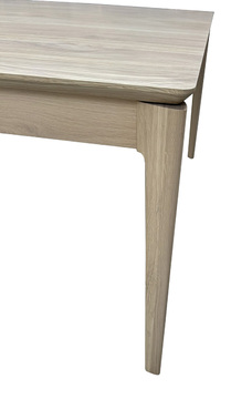 B1554_TABLE bridge carrée 1 allonge portefeuille en bout chêne blanchi sur mesure made in Bretagne Ille et Vilaine