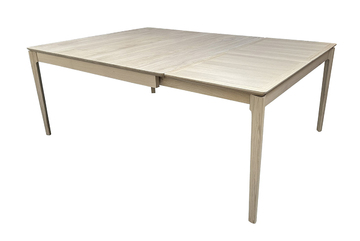 B1554_TABLE bridge carrée 1 allonge portefeuille en bout chêne blanchi sur mesure personnalisable made in France