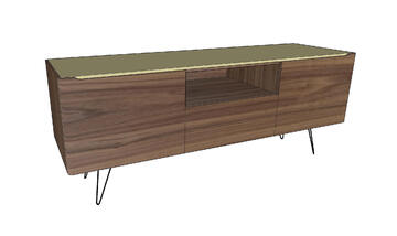 B2285_ Meuble TV chêne 2 portes 1 tiroir personnalisable