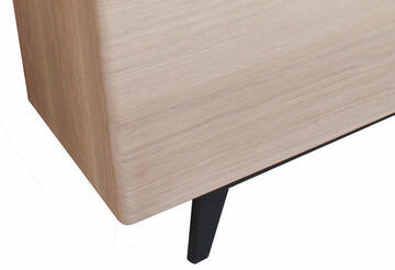 B2285_ Meuble TV Chêne sur mesure pied slim