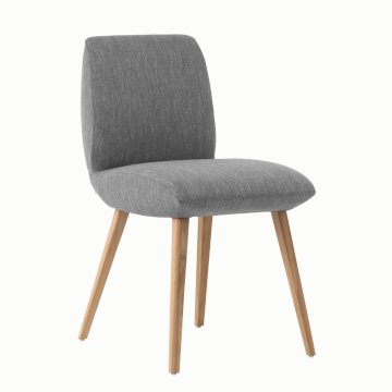Chaise MOBITEC 100 pied bois tissu hip hop gris personnalisable