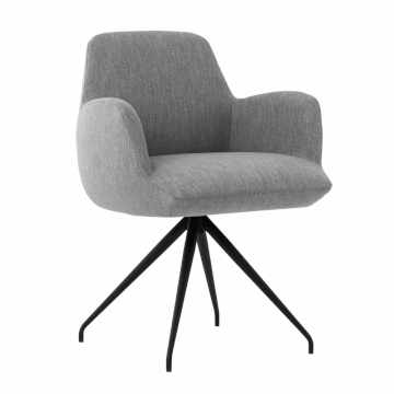 Chaise MOBITEC 101 pied métal noir tissu hip hop gris accoudoirs personnalisable