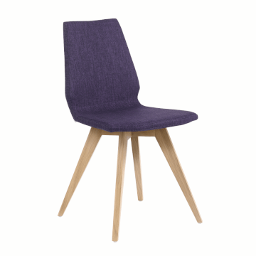 Chaise MOBITEC 41 pied bois tissu hip hop violet personnalisable