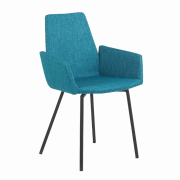 Chaise MOBITEC 43 pied métal tissu hip hop turquoise accoudoirs personnalisable