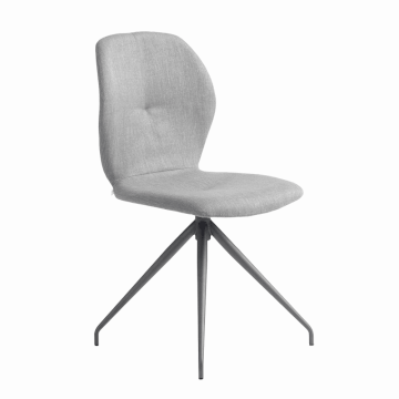 Chaise MOBITEC 91 pied métal noir tissu hip hop gris personnalisable