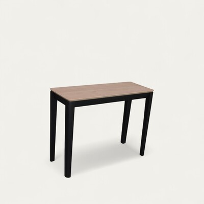 Console extensible chêne blanchi et laque 4 allonges à stocker made in bretagne Pirotais meubles