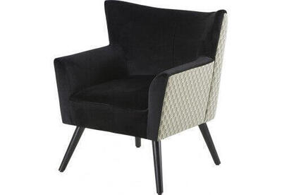 fauteuil vintage wayne chevron anthracite année 20 30 velours orange brulé pirotais meubles hanjel anthezza