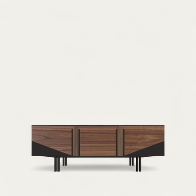 GA2290_Buffet TV 3 portes_GATSBY_NOYER naturel &amp; Wengé