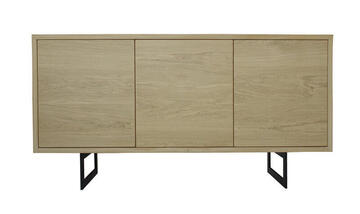 AIR2 Buffet 3 portes collection AIR cheÌ‚ne naturel bois massif pieds meÌtal portes sur mesure Pirotais meuble fabriqueÌ en france.jpg
