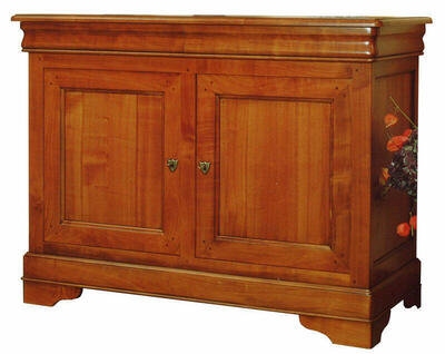 LP102A Buffet 2 portes 2 tiroirs Louis Philippe merisier 100% massif
